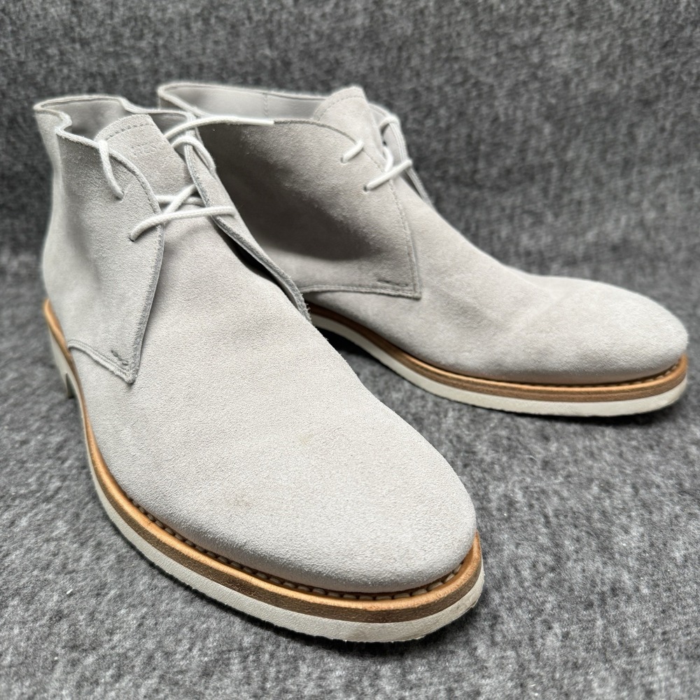 Heschung Genet Suede Chukka Boots Mens Size 8 Gray Norwegian Welt Made In France